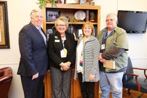 Senator Parson with Realtor's Kathy Hurt, Judy McKovich and Jack Owens visiting the Capitol this week.