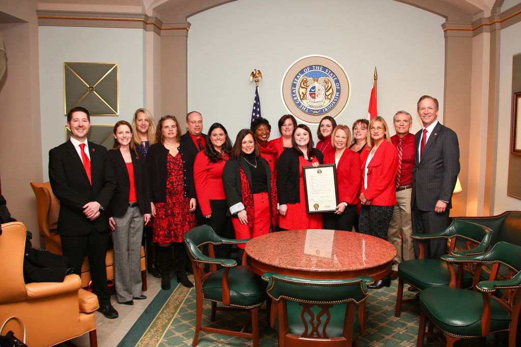 Members of the American Heart Association were presented with a resolution Wednesday, Feb. 3, in honor of National Heart Month.