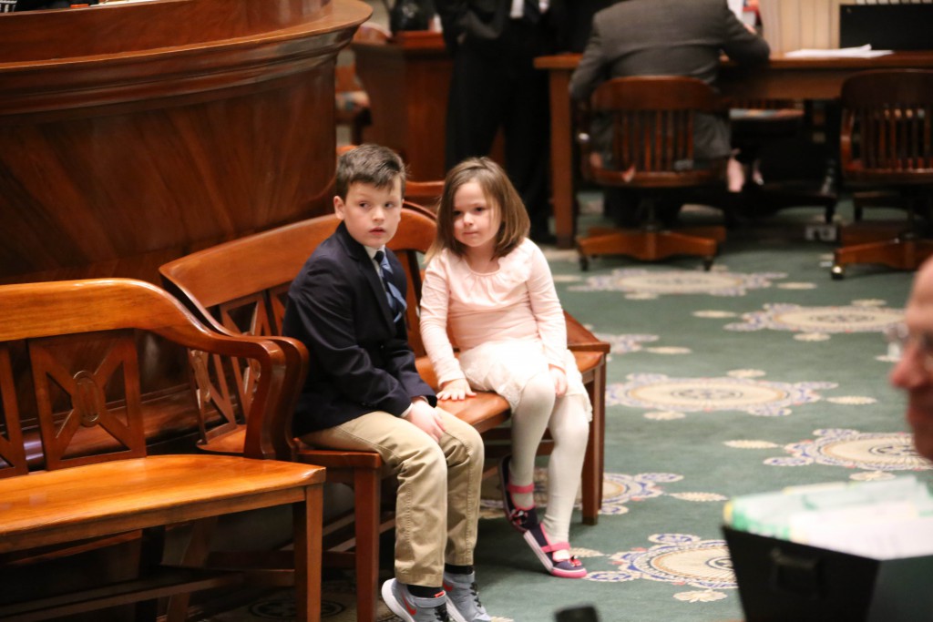 Eric and Annika Olson are also students at Zion Lutheran School in Harvester. Eric is in 3rd grade and Annika is in Pre-K. They served as Pages for the Day in the Senate alongside their older sister, Avery.