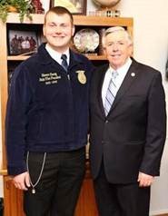 Tanner Koenig-Flemington with Senator Parson