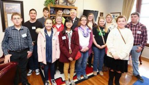 Velynda Cameron brought her 4-H Group from Polk and Hickory County to visit the State Capitol on Wednesday, March 2nd.