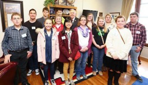 Velynda Cameron brought her 4-H Group from Polk and Hickory County to visit the State Capitol on Wednesday, March 2nd. 
