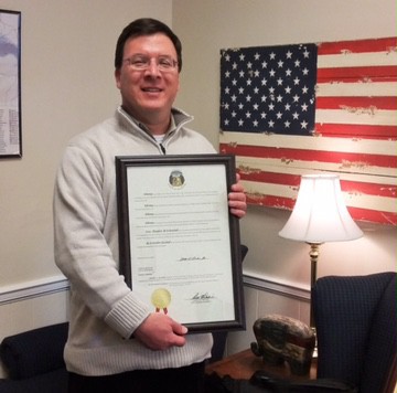 This week I was visited by James Andrzejewski, Teacher of the Year Award winner for the Wentzville School District. Congratulations, James!