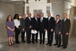 Members of the St. Louis Regional Chamber of Commerce visit with Sen. Onder in Jefferson City