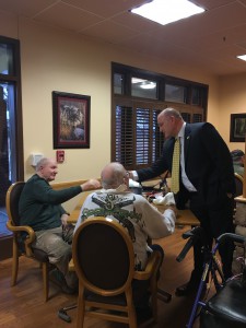 Sen. Hoskins meeting one-on-one with veterans in St. James.