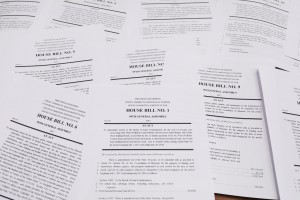 House Bills 1-13 contain the state’s annual budget. 