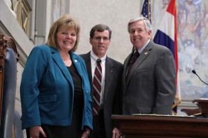 Senator Crawford, Brian Hammons (Cedar Co.) & Lt. Governor Mike Parson