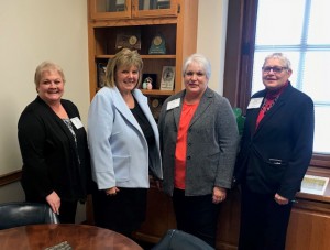 Central Missouri Community Credit Union Tonya Lynn (Warrensburg), Senator Crawford, Carol White (Warrensburg) & Phyllis Domann (Sedalia) 