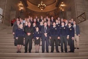 Missouri FFA State Officers Team at the Capitol