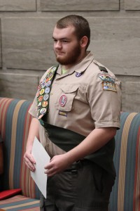 During his time at the Capitol, Eagle Scout Johnathan Wayne was recognized on the Senate Floor. 